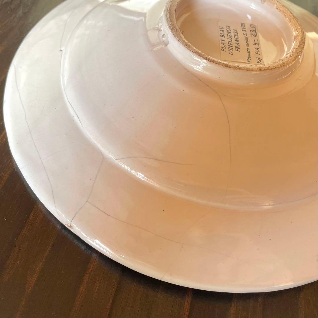 18世紀初頭 フランス アンティーク 染付皿 デルフト プレート 飾り皿 民藝