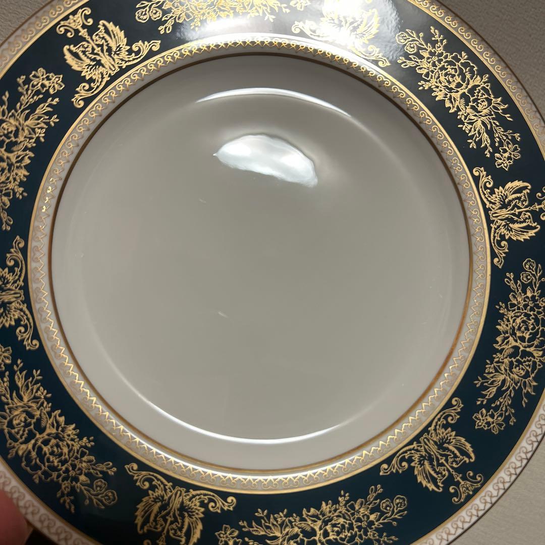 ウェッジウッド　コロンビア　ブルー&ゴールド　ディナープレート　27.5cm