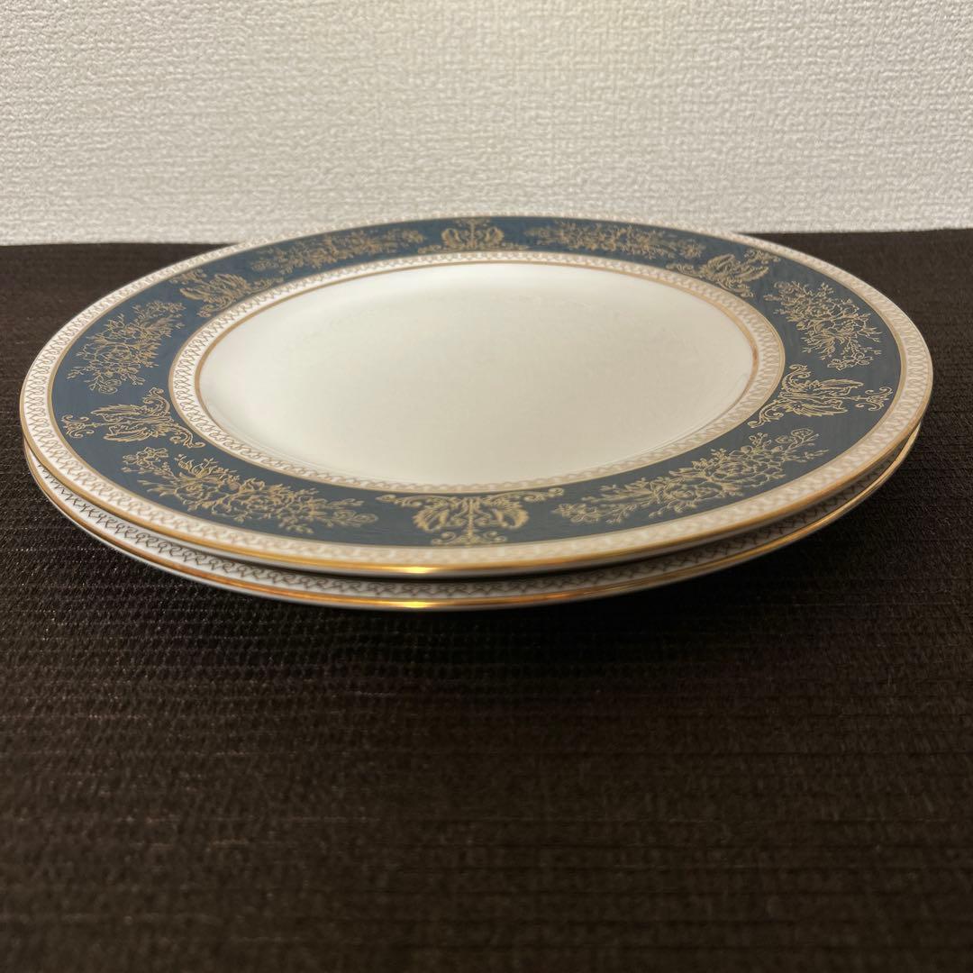 ウェッジウッド　コロンビア　ブルー&ゴールド　ディナープレート　27.5cm