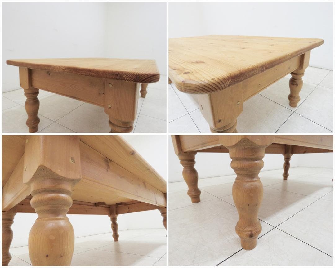 ペニーワイズ パイン無垢材 コーヒーテーブル カントリー センター リビング