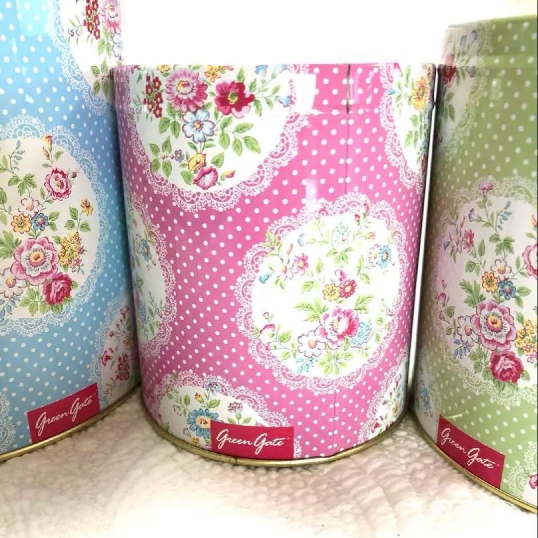 値下げ】Green Gate グリーンゲイト ティン缶 大・中・小の3個セット