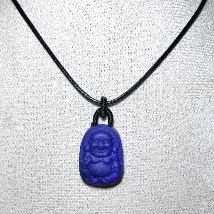 福徳円満・金運守護◇ラピスラズリ 布袋様 彫刻ペンダントトップ