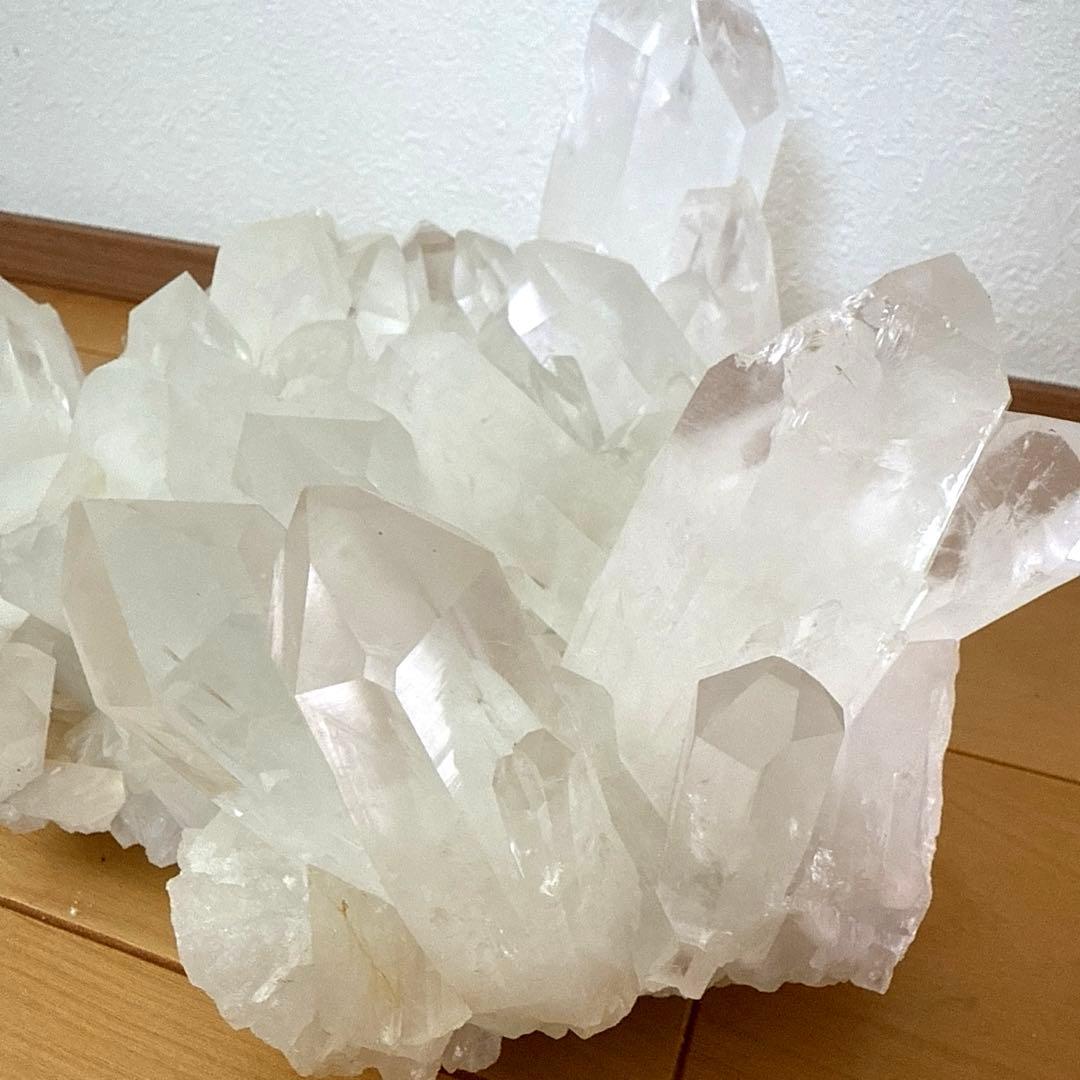 大型 水晶クラスター 4.2kg 天然石 パワーストーン 原石 浄化