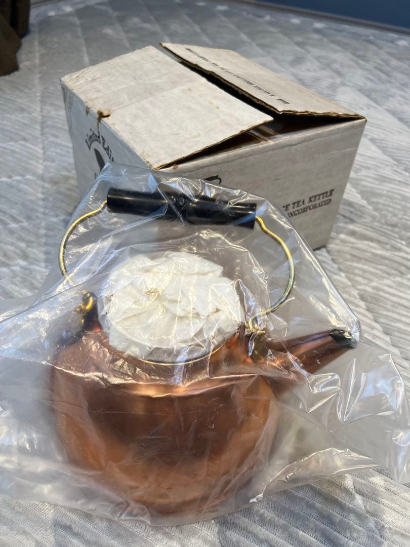 未使用 銅製やかん タグ箱付き