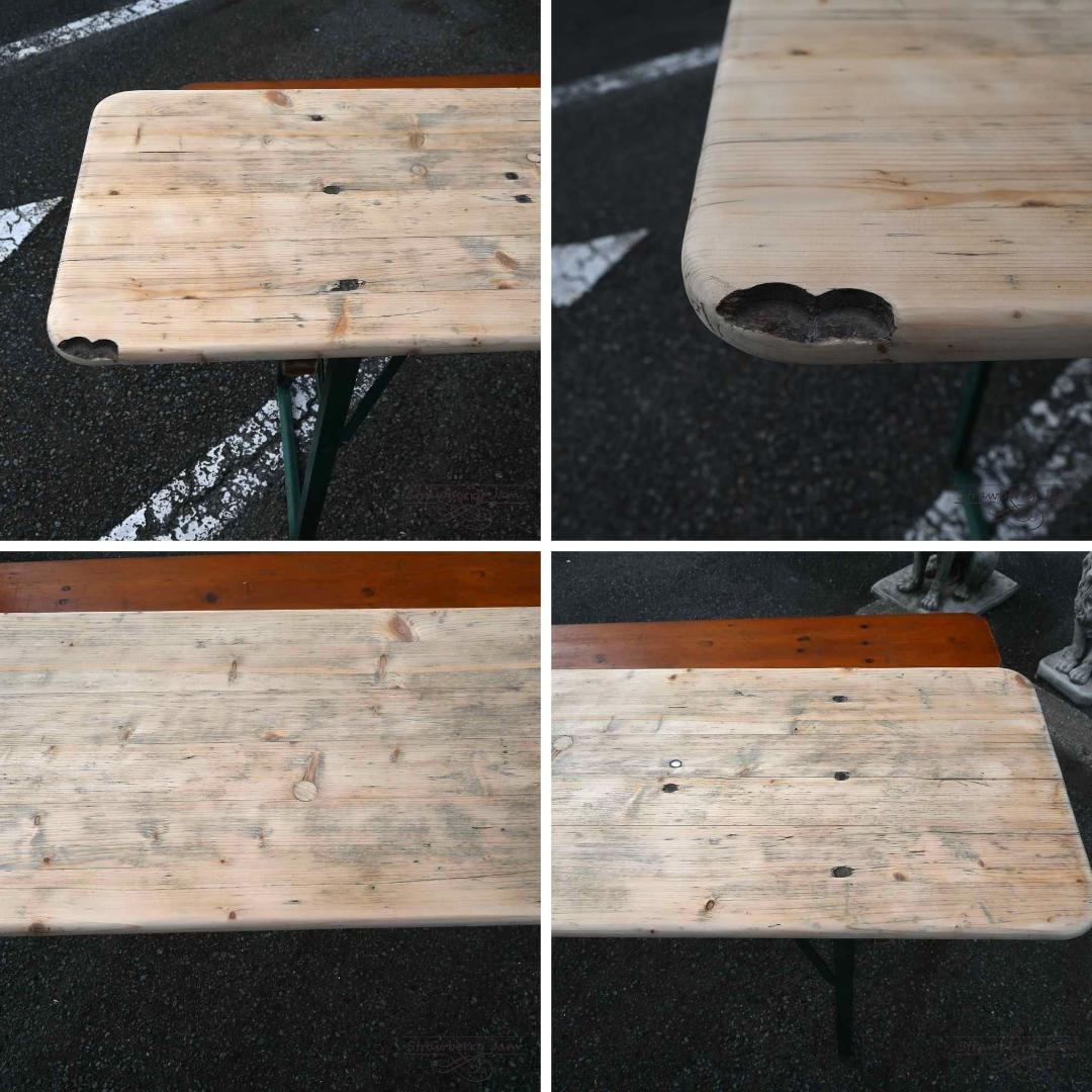 L3705-233 英国アンティーク ビアテーブル 作業台 テーブルセット