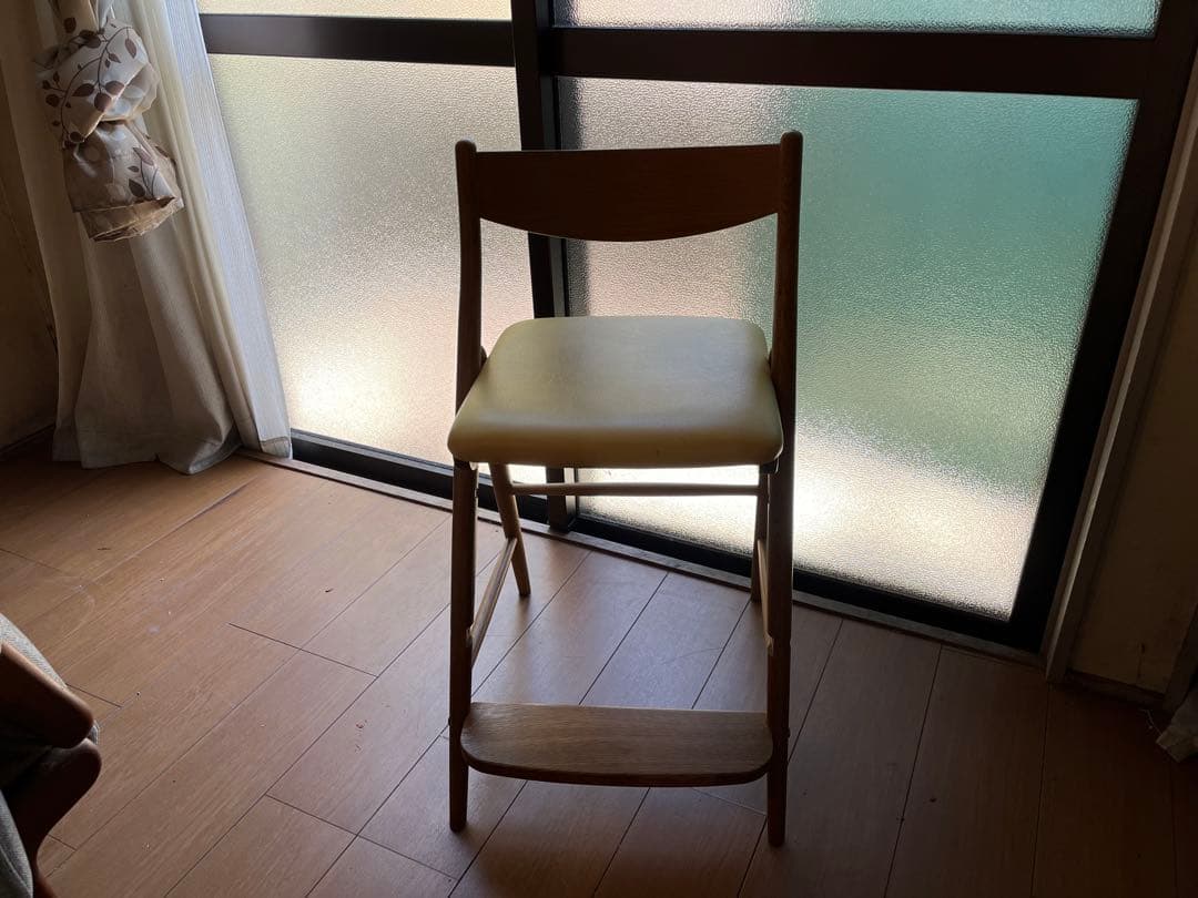 北欧　デザイン 飛騨産業 キツツキ 高さ調整 学習椅子 オーク オイル塗装