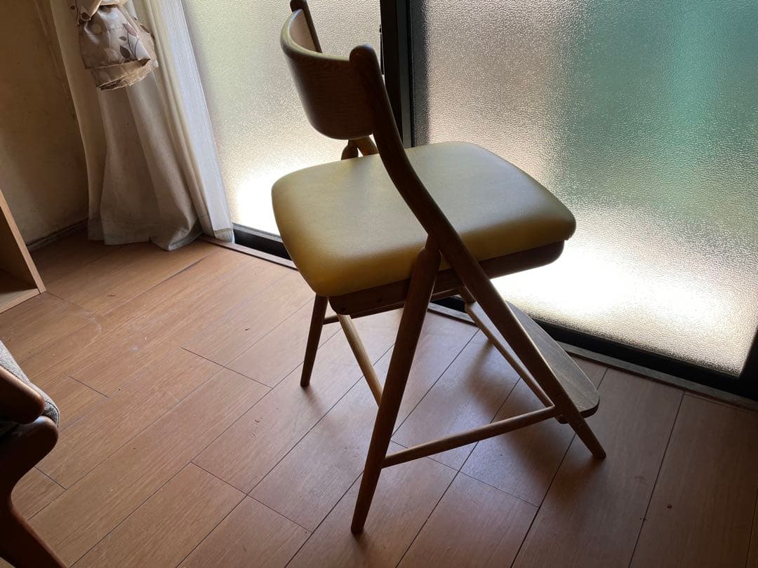 北欧　デザイン 飛騨産業 キツツキ 高さ調整 学習椅子 オーク オイル塗装