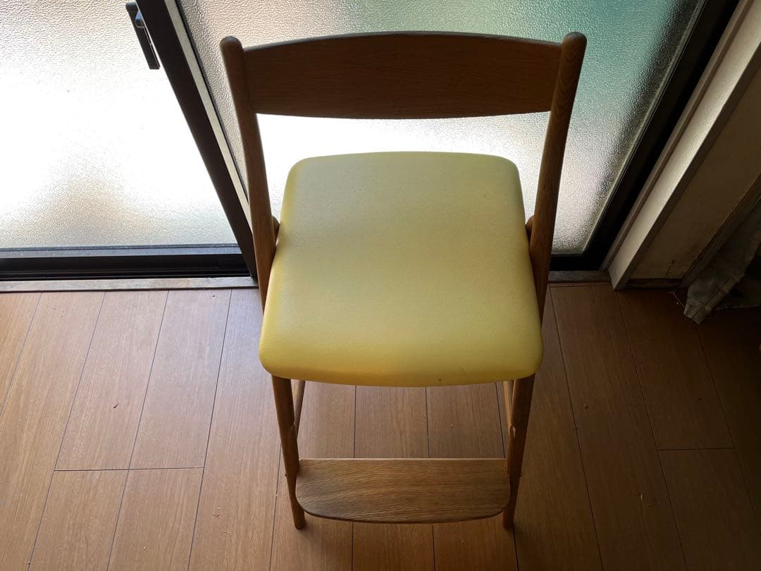 北欧　デザイン 飛騨産業 キツツキ 高さ調整 学習椅子 オーク オイル塗装