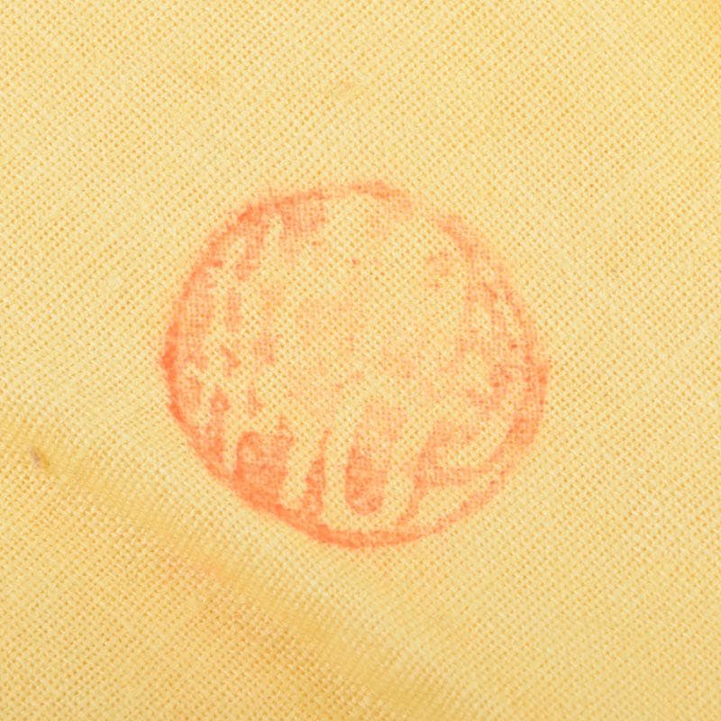 ガラス工芸 荒木良忠作 玻璃彫刻 金赤楓はがさね文皿 共布共箱 C 9197