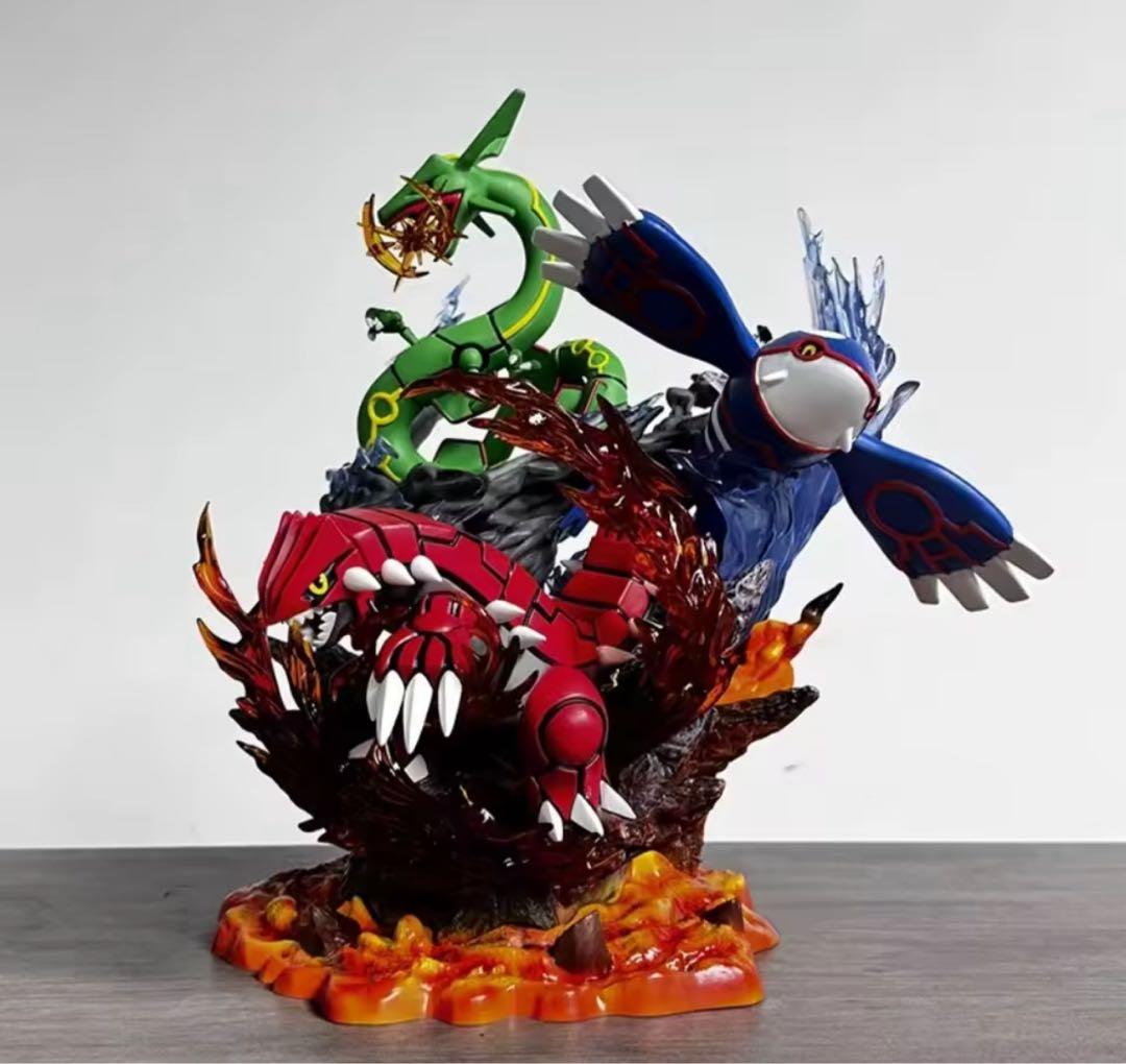 ポケモン フィギュア グラードン カイオーガ レックウザ LED付き