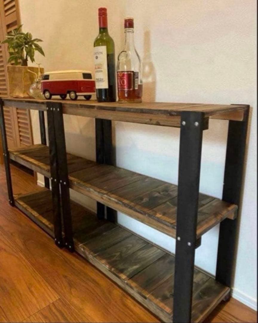 本日23時まで限定価格　アイアン風3段ラック　ブルックリン　インダストリアル