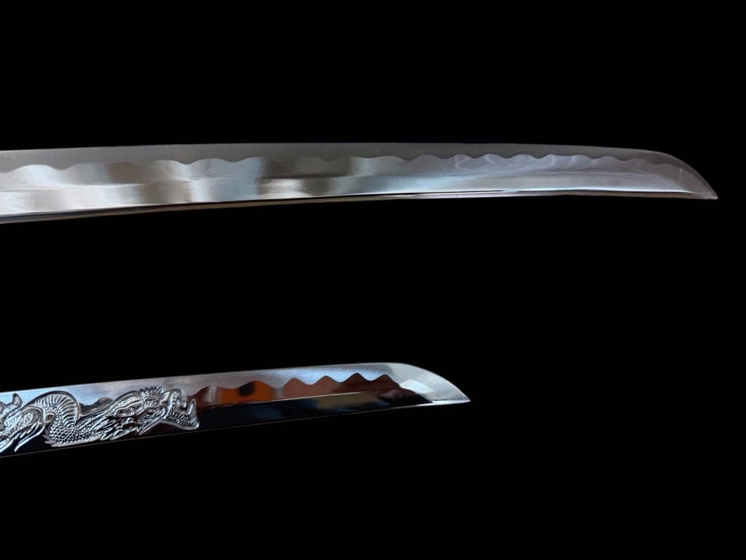 【高級鑑賞用模造刀】　蒔絵龍彫刀身大小　美品