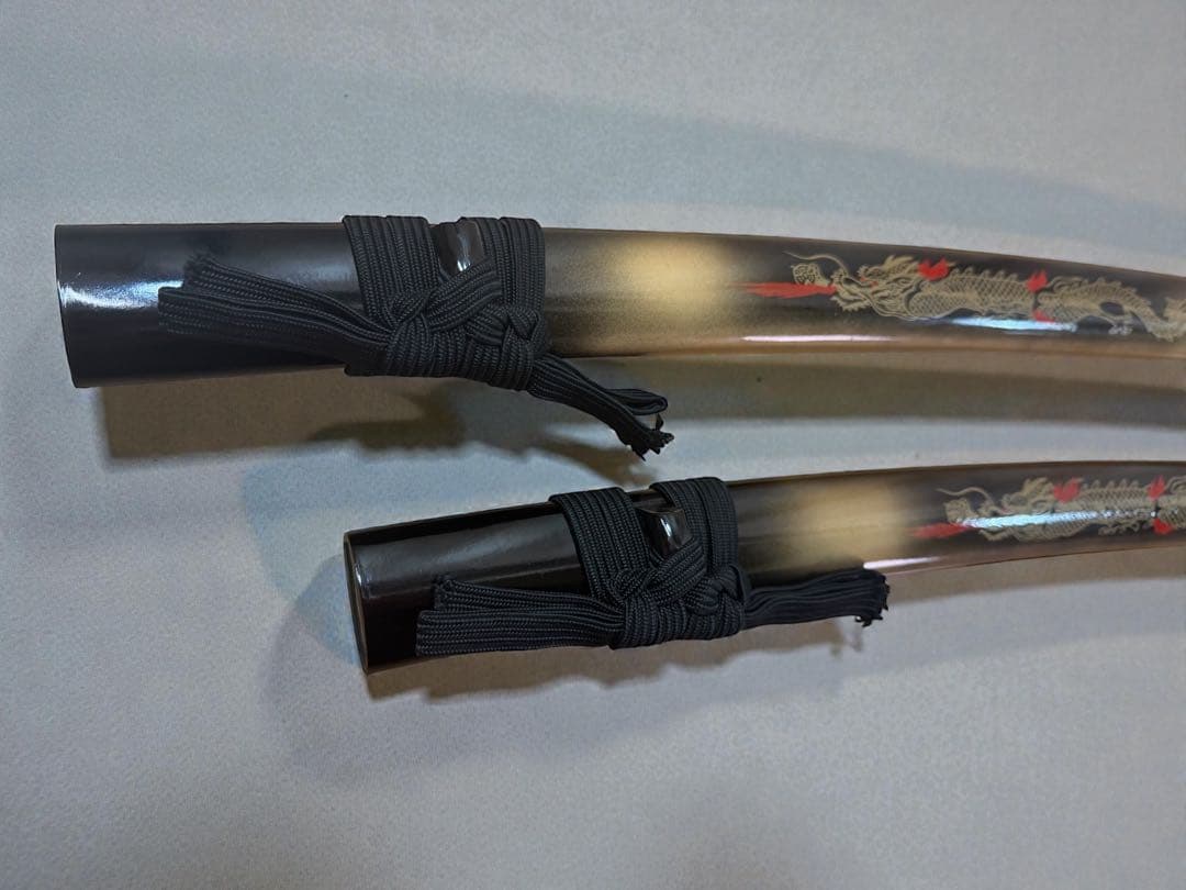 【高級鑑賞用模造刀】　蒔絵龍彫刀身大小　美品