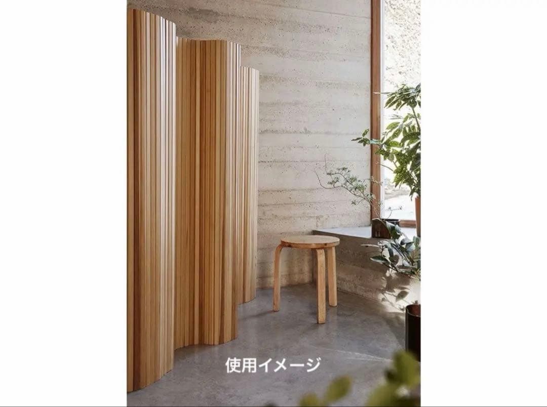 木製 波形パーテーション　縦（高さ）約180cm x 横幅200cm 送料込み