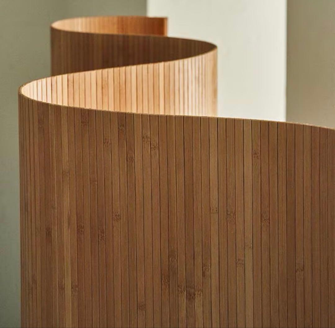 木製 波形パーテーション　縦（高さ）約180cm x 横幅200cm 送料込み