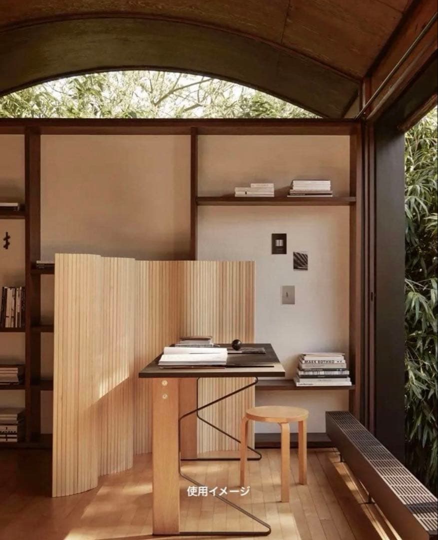 木製 波形パーテーション　縦（高さ）約180cm x 横幅200cm 送料込み