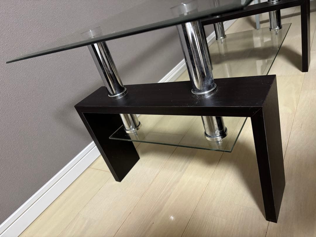 ガラステーブル　ローテーブル