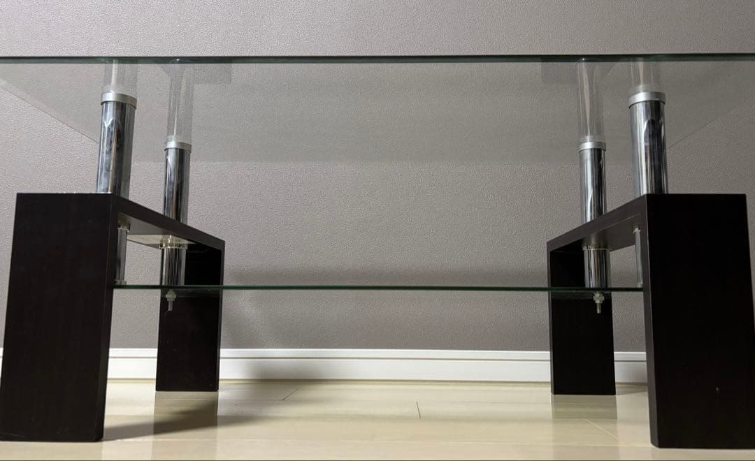 ガラステーブル　ローテーブル