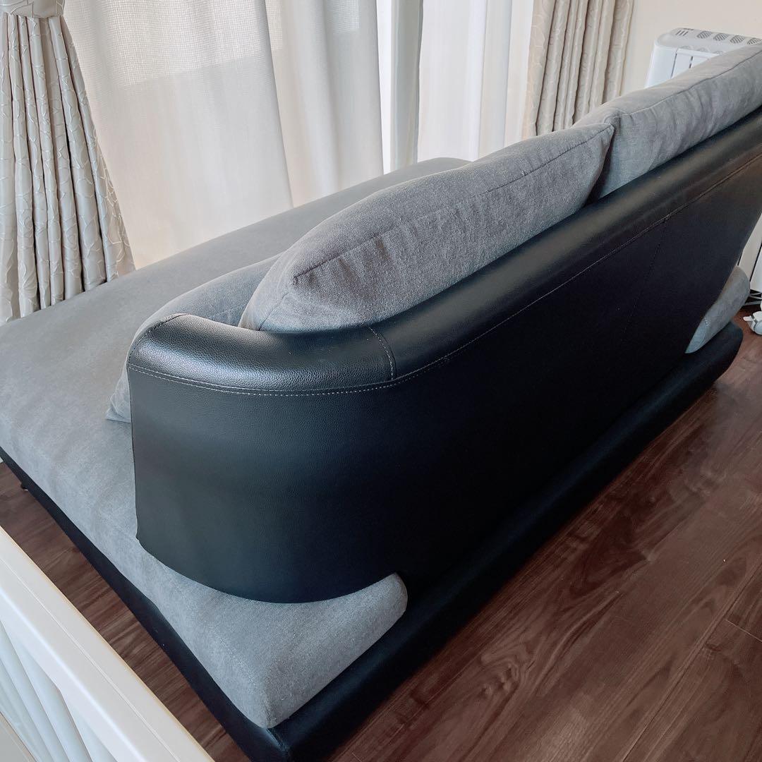 ニトリ 2人用 布張りソファ ポーション2KD GY