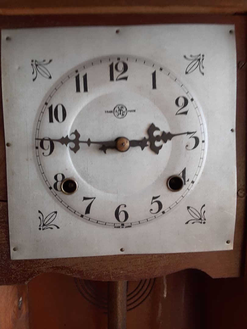 大正ロマン、機械式柱時計、分解掃除、調整油注入済み、動作品