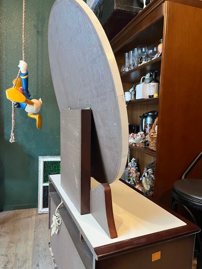 丸型 ドレッサー 昭和レトロ 当時物 インテリア アンティーク ビンテージ 鏡台