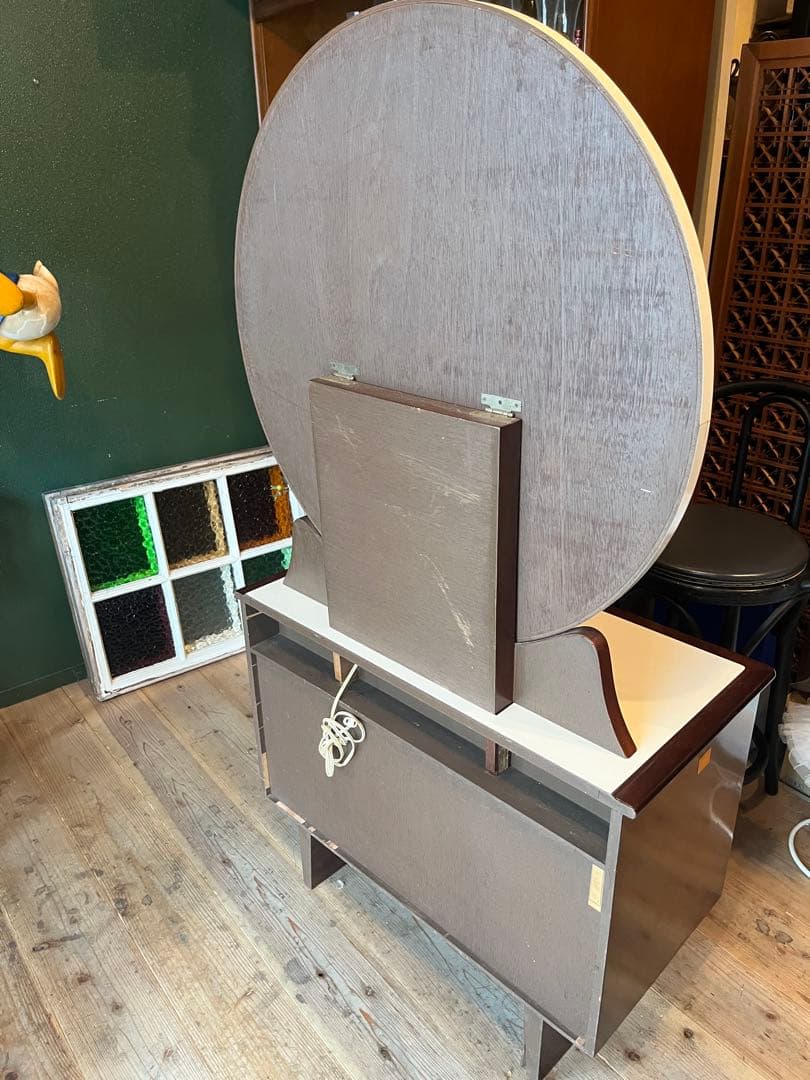 丸型 ドレッサー 昭和レトロ 当時物 インテリア アンティーク ビンテージ 鏡台