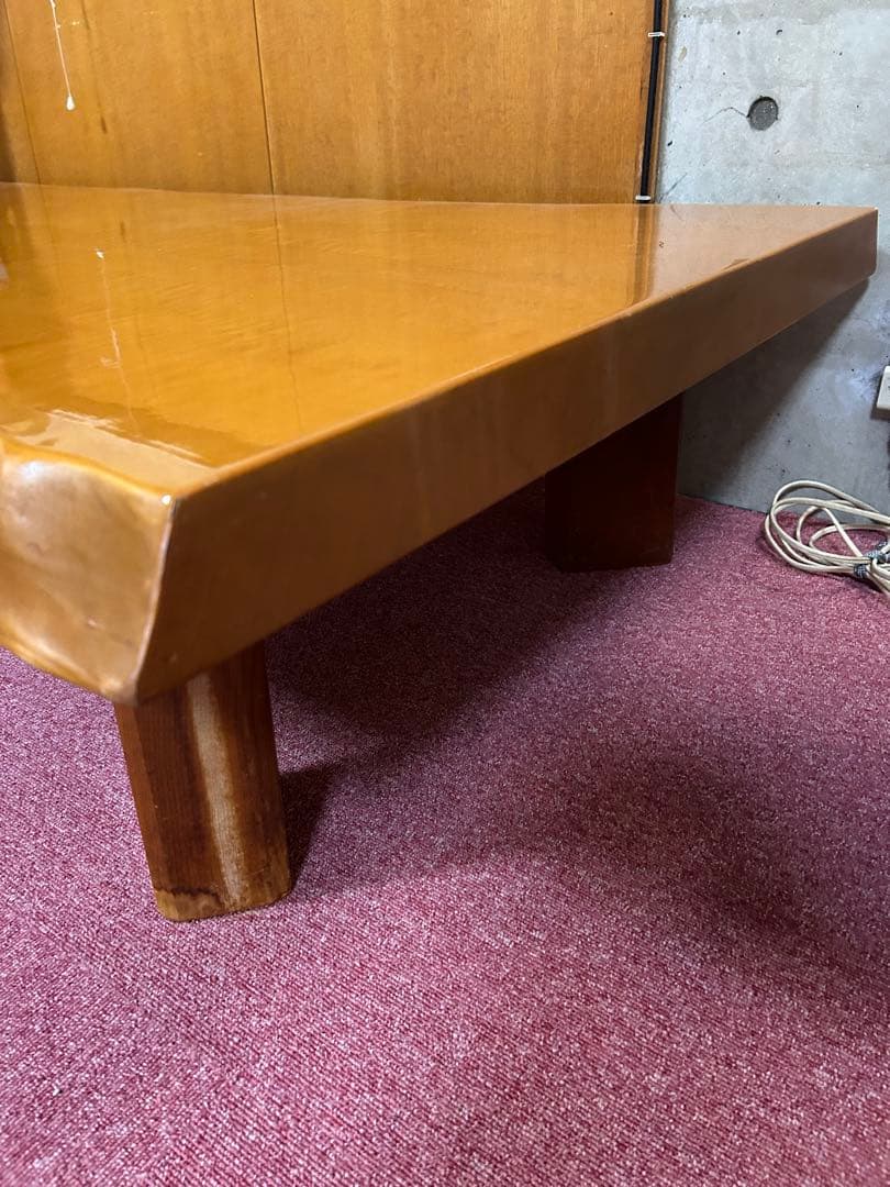 【ピロさん専用】アンティーク　木製座卓　一枚板