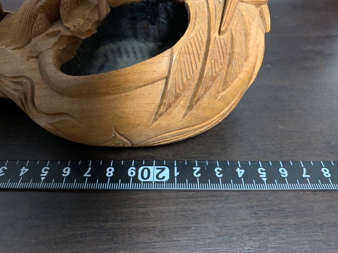 《高級！！美品》《送料無料》☆ 墨静 上鶴亀 手彫り墨壷　縁起物♪ ☆