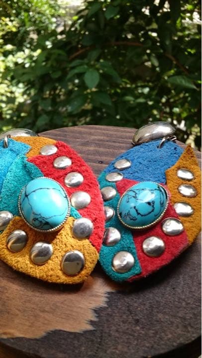 ターコイズ バレッタ イヤリング 昭和レトロ バブル