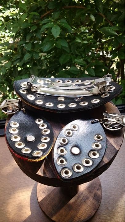 ターコイズ バレッタ イヤリング 昭和レトロ バブル