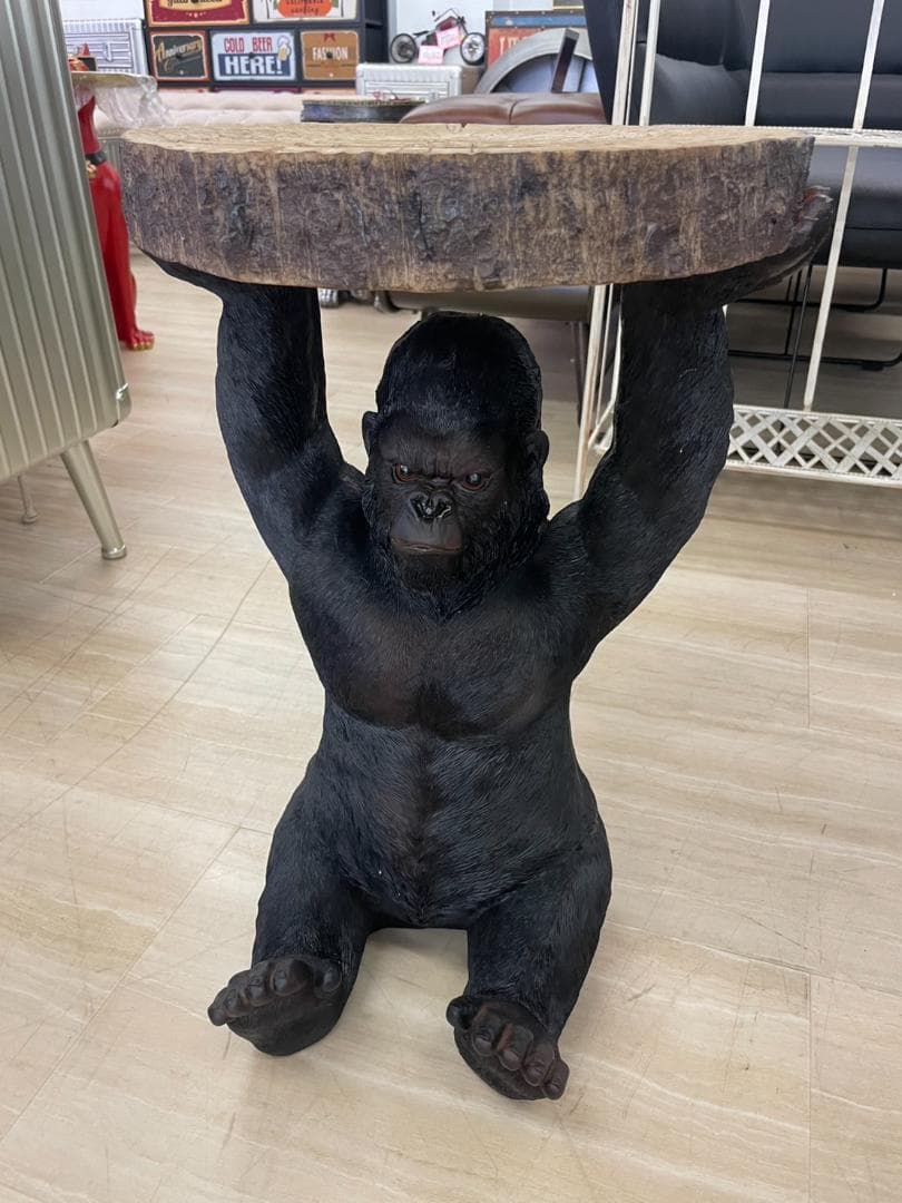ゴリラ　サイドテーブル　ミニテーブル　アニマル　動物　テーブル　キングコング　猿