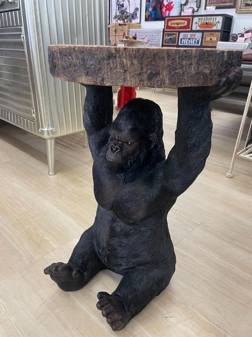 ゴリラ　サイドテーブル　ミニテーブル　アニマル　動物　テーブル　キングコング　猿
