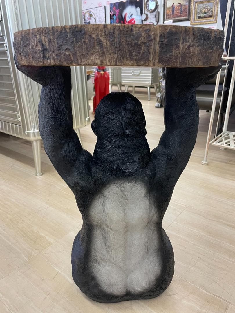 ゴリラ　サイドテーブル　ミニテーブル　アニマル　動物　テーブル　キングコング　猿