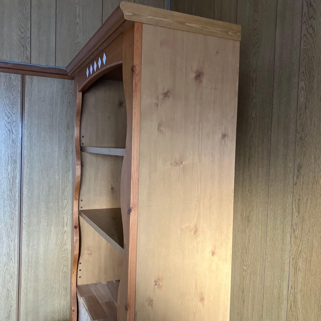 木製オープンシェルフ 引き出し付き　たのメル便