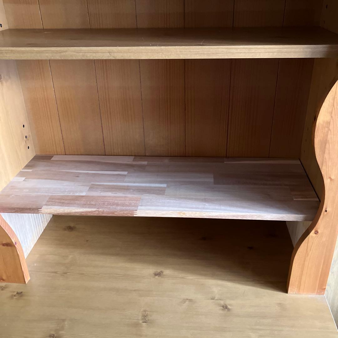 木製オープンシェルフ 引き出し付き　たのメル便