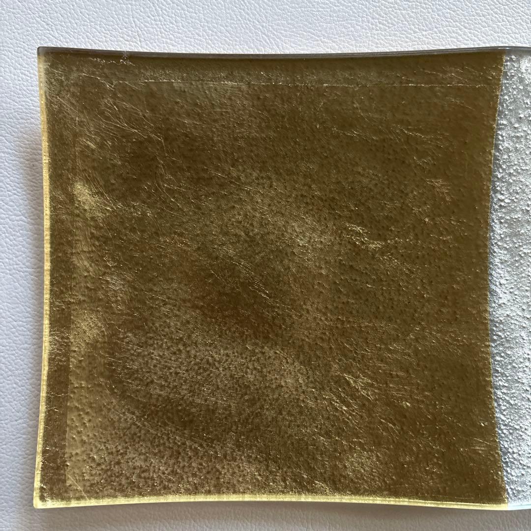 銀箔銀箔ガラス 仕切り皿 10枚〈在庫26枚〉