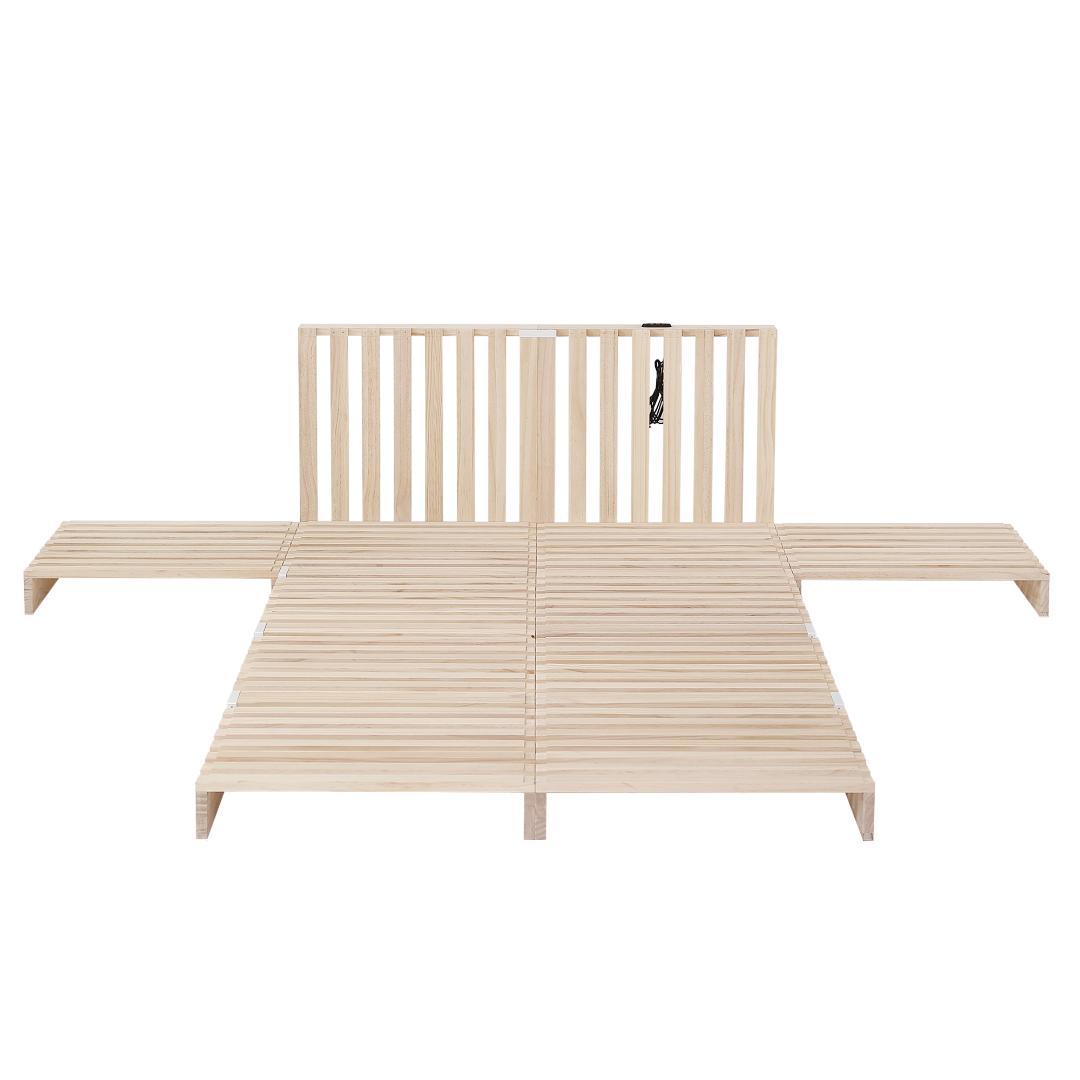 【新品】パレットベッド 50*50cm 8枚 コンセント付 天然木 組み換え自由