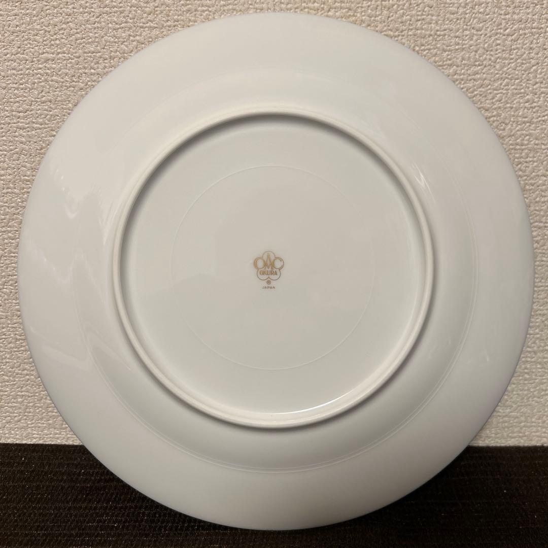 大倉陶園　ロイヤルブルー　瑠璃金彩金蝕　ディナープレート　25.5cm