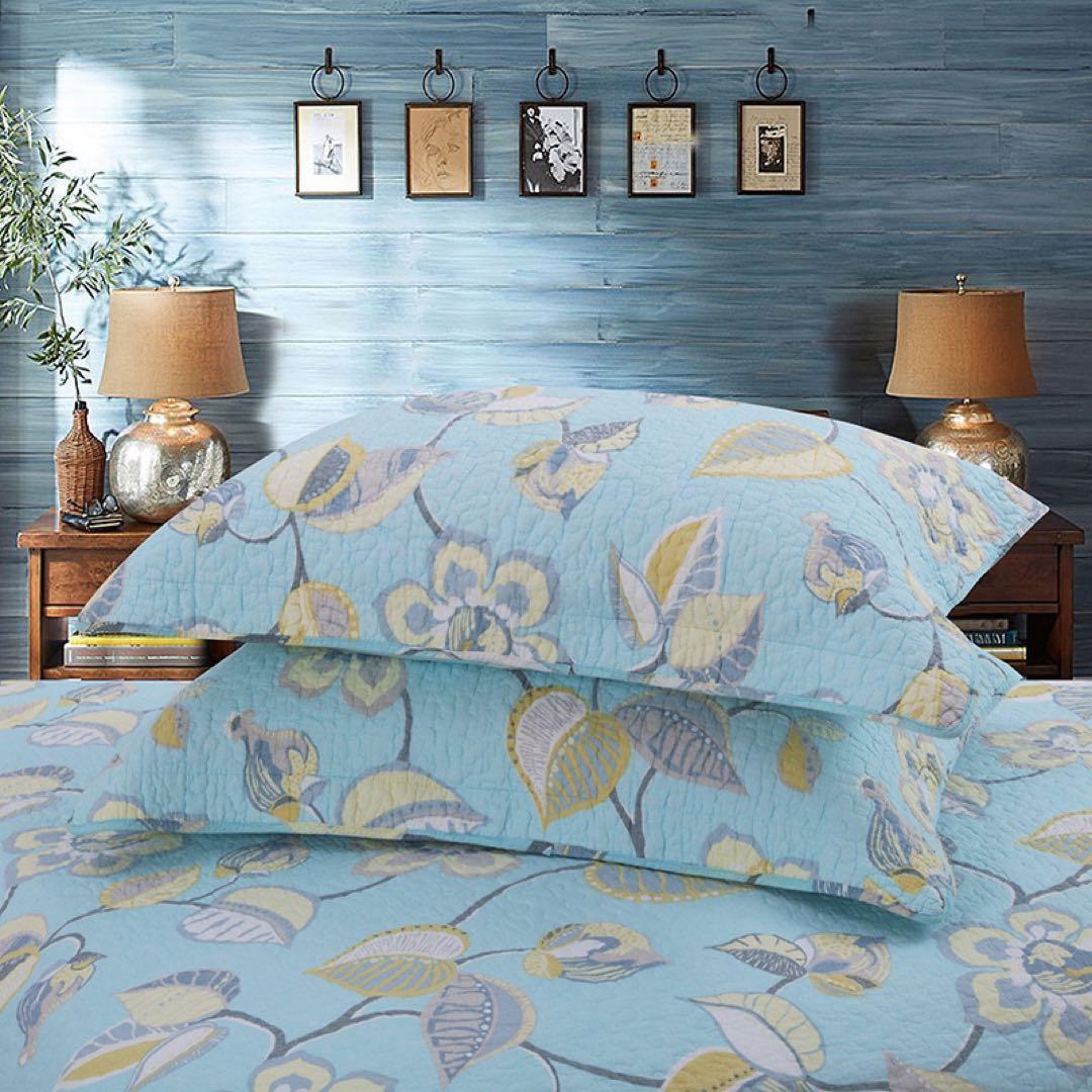 キルトベッドカバー3点セット綿マルチカバー キルティング 061