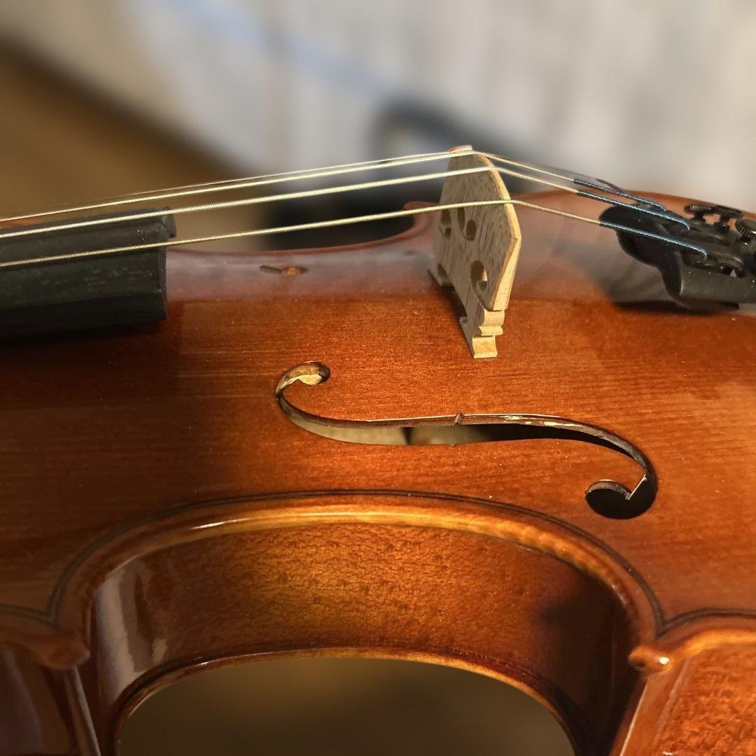 バイオリン本体 3/4 茶色 肩当て付き