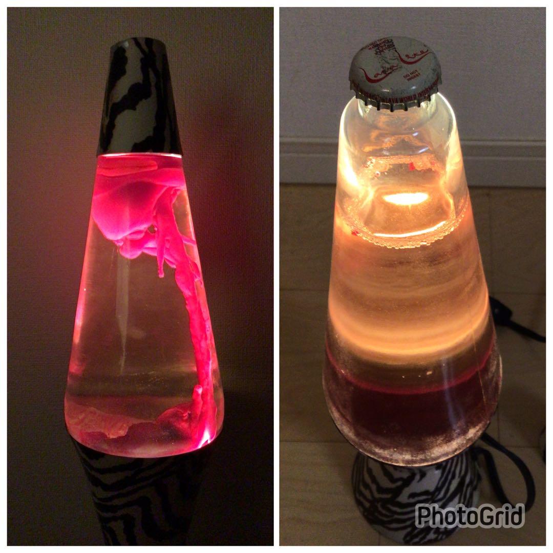 アメリカン雑貨 1990年代 ラバランプ 正規品 溶岩ライト ゼブラ柄 41cm