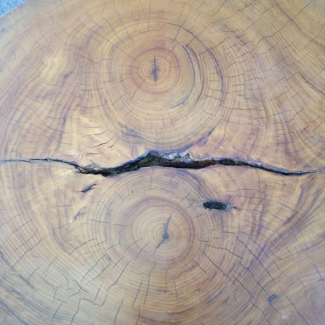 無垢板テーブル　楠の木　極厚　二股　希少！メルカリ頼める便発送❗