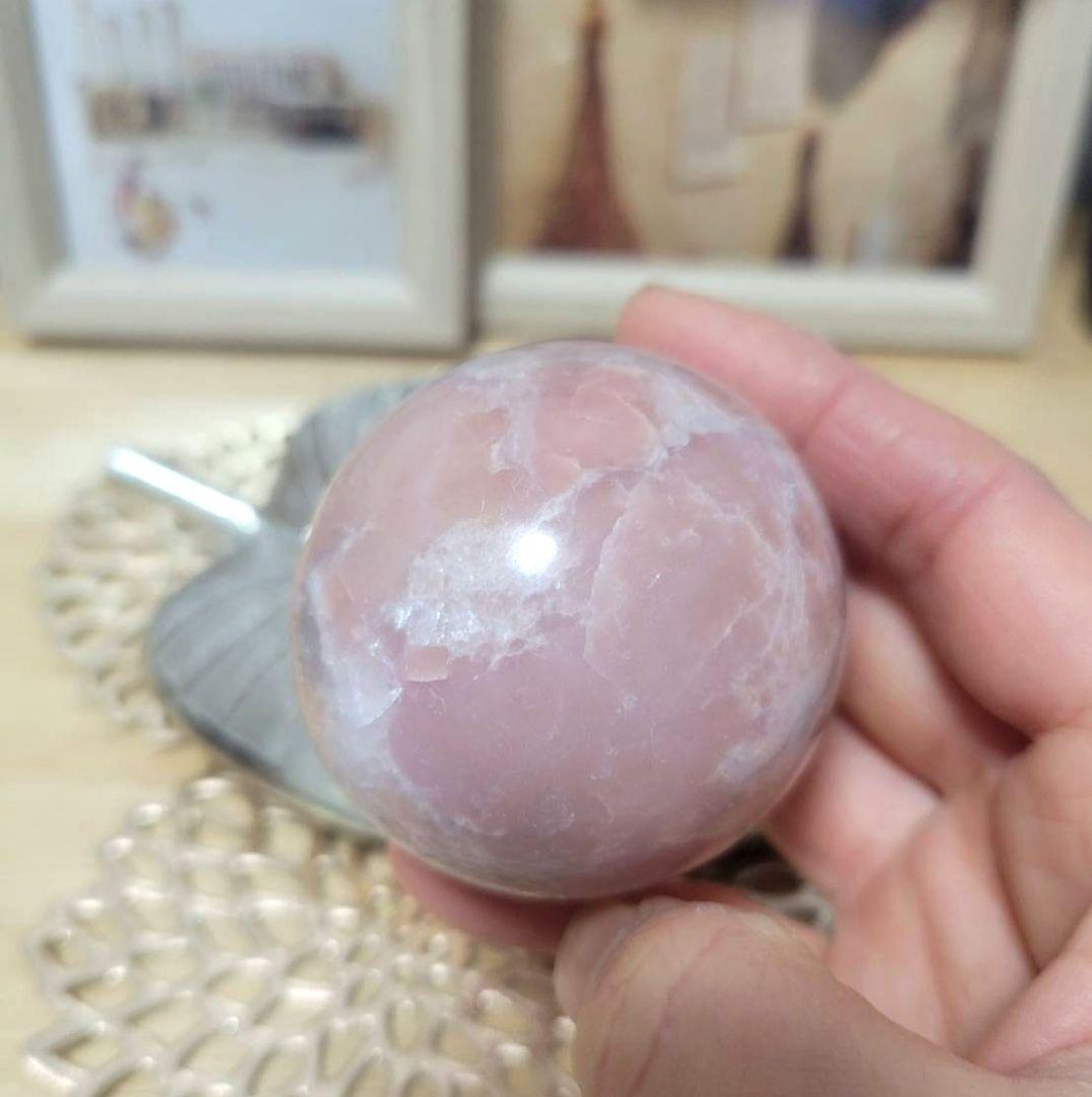 もりりん【№20】天然石 謎石 スフィア 236.5g 55.5mm 丸玉