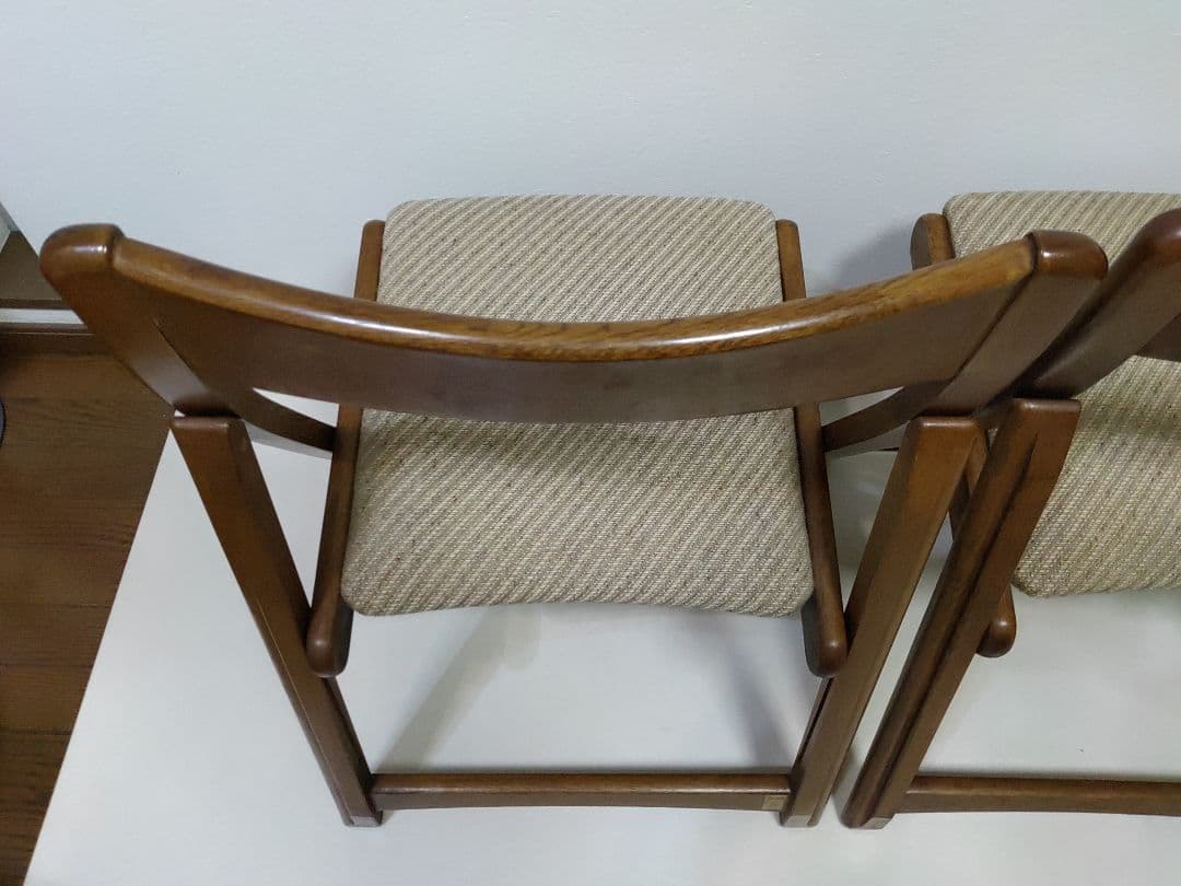 2脚 FUJI 富士木工 フォールディングチェア 折りたたみ椅子 希少 骨董品