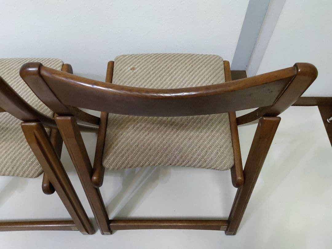 2脚 FUJI 富士木工 フォールディングチェア 折りたたみ椅子 希少 骨董品