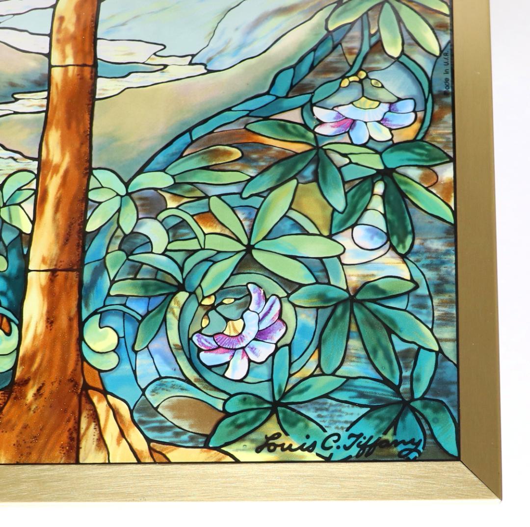 ルイス・C・ティファニー ヴィンテージ ステンドグラス 生命の木 大型サイズ