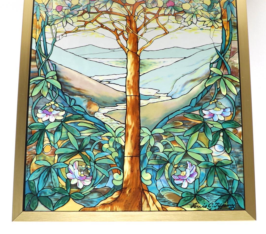 ルイス・C・ティファニー ヴィンテージ ステンドグラス 生命の木 大型サイズ