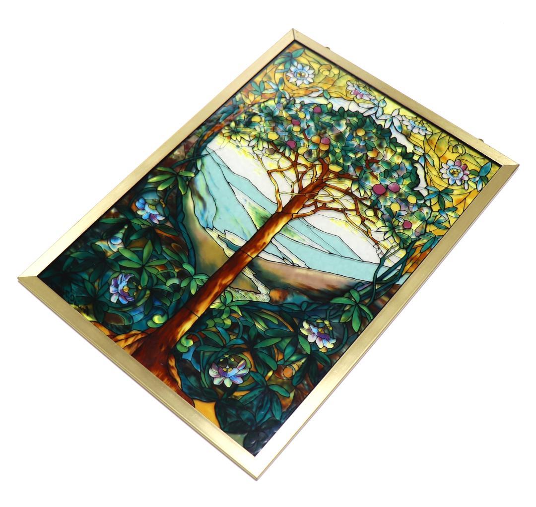 ルイス・C・ティファニー ヴィンテージ ステンドグラス 生命の木 大型サイズ