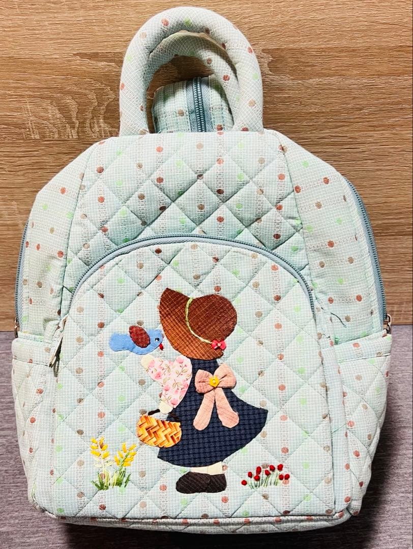 ★新作★スーちゃん＆ことり　リュック　ボディバッグ　ハンドメイド　水色系