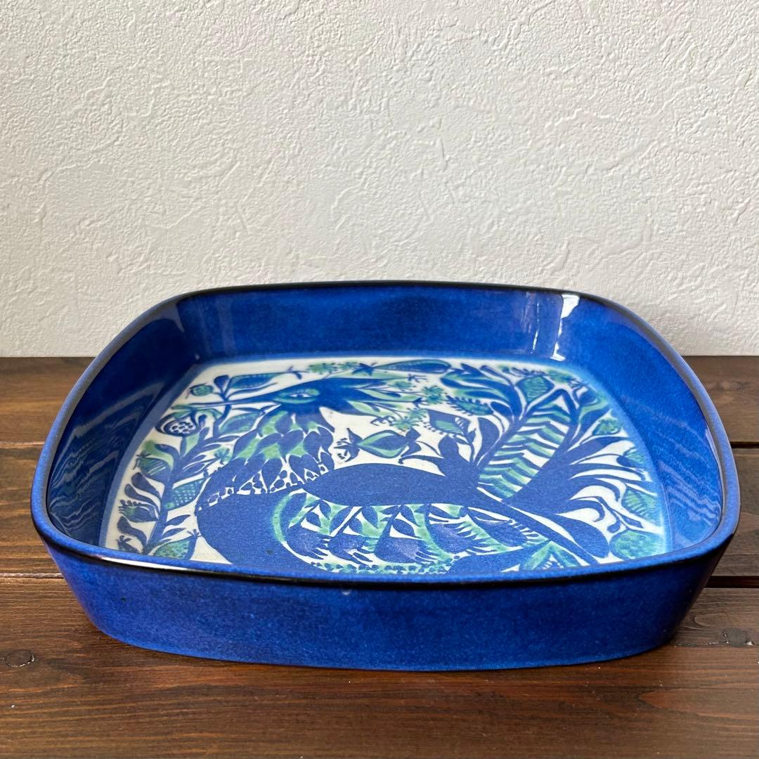 ロイヤルコペンハーゲン テネラ 鳥 スクエアプレート　マリアンヌ・ジョンソン